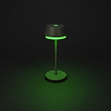 Konstsmide Lampe de table � accu LYON avec connexion USB, CCT Switch, RGB, avec variateur tactile IP54, vert, gris gradable