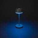 Konstsmide Lampe de table � accu LYON avec connexion USB, CCT Switch, RGB, avec variateur tactile IP54, vert, gris gradable