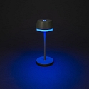 Konstsmide Lampe de table � accu LYON avec connexion USB, CCT Switch, RGB, avec variateur tactile IP54, vert, gris gradable