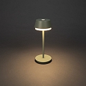 Konstsmide Lampe de table � accu LYON avec connexion USB, CCT Switch, RGB, avec variateur tactile IP54, vert, gris gradable