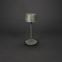 Konstsmide Lampe de table � accu LYON avec connexion USB, CCT Switch, RGB, avec variateur tactile IP54, vert, gris gradable