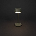 Konstsmide Lampe de table � accu LYON avec connexion USB, CCT Switch, RGB, avec variateur tactile IP54, vert, gris gradable