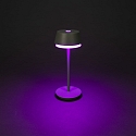 Konstsmide Lampe de table � accu LYON avec connexion USB, CCT Switch, RGB, avec variateur tactile IP54, vert, gris gradable