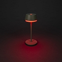 Konstsmide Lampe de table � accu LYON avec connexion USB, CCT Switch, RGB, avec variateur tactile IP54, vert, gris gradable