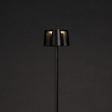 Konstsmide Lampadaire � accu NICE angulaire, avec connexion USB, CCT Switch, avec variateur tactile IP54, noir gradable