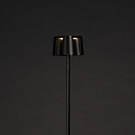 Konstsmide Lampadaire � accu NICE angulaire, avec connexion USB, CCT Switch, avec variateur tactile IP54, noir gradable