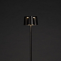 Konstsmide Lampadaire � accu NICE angulaire, avec connexion USB, CCT Switch, avec variateur tactile IP54, noir gradable
