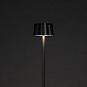 Konstsmide Lampadaire � accu NICE angulaire, avec connexion USB, CCT Switch, avec variateur tactile IP54, noir gradable