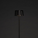 Konstsmide Lampadaire � accu NICE angulaire, avec connexion USB, CCT Switch, avec variateur tactile IP54, noir gradable