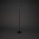 Konstsmide Lampadaire � accu NICE angulaire, avec connexion USB, CCT Switch, avec variateur tactile IP54, noir gradable