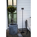 Konstsmide Lampadaire � accu NICE angulaire, avec connexion USB, CCT Switch, avec variateur tactile IP54, noir gradable