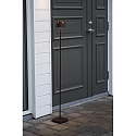 Konstsmide battery floor lamp NICE square, with USB connection, CCT Switch, with touch dimmer IP54, rust dimmable