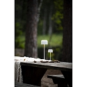 battery table lamp LILLE with USB connection, with touch dimmer IP54, sand coloured dimmable