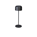 Lampe de table � accu LILLE avec connexion USB, avec variateur tactile IP54, noir gradable