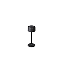 Lampe de table � accu LILLE MINI avec connexion USB, avec variateur tactile IP54, noir gradable