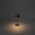 Konstsmide Lampe de table � accu LILLE MINI avec connexion USB, avec variateur tactile IP54, noir gradable