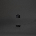 Konstsmide Lampe de table � accu LILLE MINI avec connexion USB, avec variateur tactile IP54, noir gradable