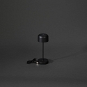 Konstsmide Lampe de table � accu LILLE MINI avec connexion USB, avec variateur tactile IP54, noir gradable