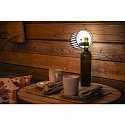 Konstsmide Lampe de table � accu BOTTLE avec connexion USB, avec variateur tactile IP54, noir gradable