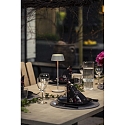 battery table lamp MENTON USB IP54, grey, lacquered dimmable