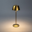 Lampe de table à accu EZE USB IP54, or mat