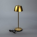 Lampe de table à accu EZE USB IP54, or mat
