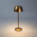 Konstsmide battery table lamp EZE USB IP54, copper, mat
