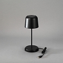 Konstsmide Lampe de table à accu BIOT USB IP54, noir gradable