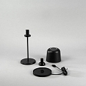Konstsmide Lampe de table à accu BIOT USB IP54, noir gradable