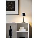 Konstsmide Lampe de table à accu BIOT USB IP54, noir gradable