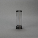 Konstsmide Lampe de table à accu EDISON S USB IP54, anthrazit gradable