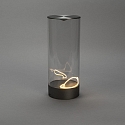 Lampe de table à accu EDISON L USB IP54, anthrazit gradable