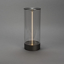 Konstsmide Lampe de table à accu EDISON L USB IP54, anthrazit gradable