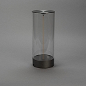 Konstsmide Lampe de table à accu EDISON L USB IP54, anthrazit gradable