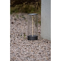 Konstsmide Lampe de table à accu EDISON L USB IP54, anthrazit gradable