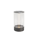 Lampe de table à accu EDISON M USB IP54, anthrazit gradable