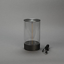 Konstsmide Lampe de table à accu EDISON M USB IP54, anthrazit gradable