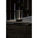 Konstsmide Lampe de table à accu EDISON M USB IP54, anthrazit gradable
