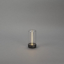 Konstsmide Lampe de table à accu EDISON XS USB IP54, anthrazit gradable