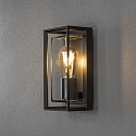 Luminaire mural d’extérieur BRINDISI avec capteur E27 IP54, noir  