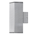 Luminaire mural d'ext�rieur MONZA haut bas GU10 IP44, aluminium anodis�, transparent
