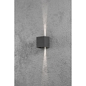 HighPower LED outdoor wall luminaire CREMONA, 3W 3000K 460lm, anthracite aluminium / clear acrylic, adjustable light outlet