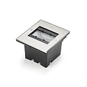 Outdoor HighPower LED in-ground spot, IP65, angular, 12W 3000K 1100lm, adjustable light gate 0-120°, inox 304 / clear glass