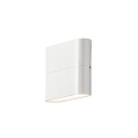 HighPower LED outdoor wall luminaire CHIERI SLIM, Up/Down, 2x3W 3000K 450lm, white aluminium / opal acrylic glass