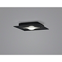 Helestra Luminaire de plafond NOMI à 1 flamme, carré LED IP20, noir mat gradable