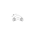 nobilé Accessory for 3-phase high voltage power track NU - angle connector, protection inside, white