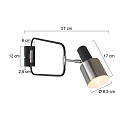 anne light & home Luminaire mural FJORGARD avec bras articul�, r�glable E27 IP20, noir mat