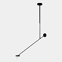 Luminaire � suspension INVISIBLE SINGLE FIXED � 1 flamme, rotatif, inclinable IP20, noir gradable
