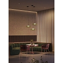 pendant luminaire PLAT RECESSED (DALI-2) with shade, CCT Switch, adjustable, with diffuser IP20