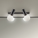 LEDS C4 Applique et plafonnier MIST DOUBLE E14 IP44, noir